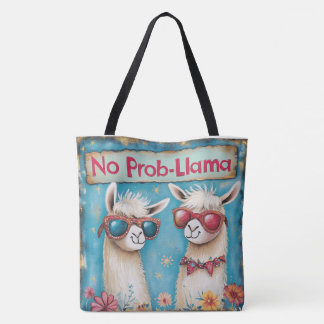 Groovy Llama Squad Tote Bag