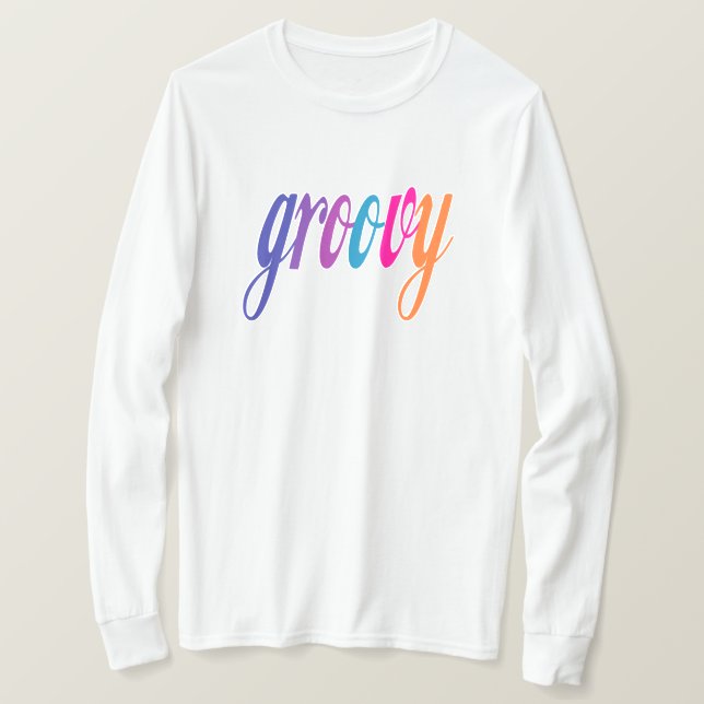 Groovy Long Sleeve Unisex Tee (Design Front)