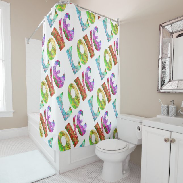 GROOVY LOVE SHOWER CURTAIN (In Situ)