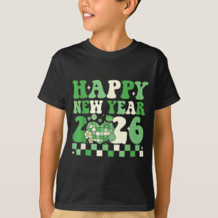 Groovy Lucky Happy New Year 2026 Disco Ball Women  T-Shirt