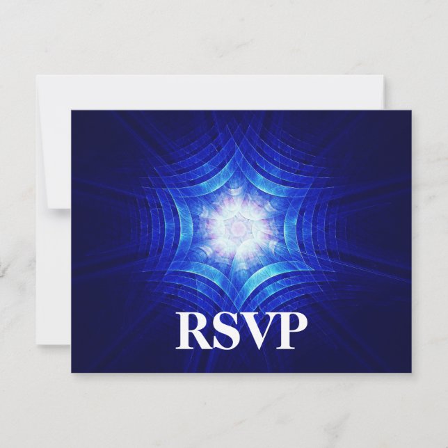 Groovy Magen Bar/Bat Mitzvah RSVP Card (Front)