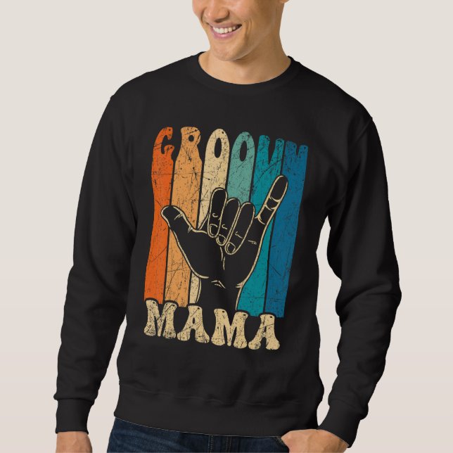 Groovy Mama 70s Aesthetic Nostalgia 1970's Retro M Sweatshirt (Front)