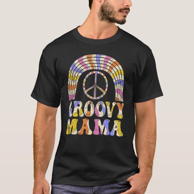 Groovy Mama 70s Aesthetic Nostalgia 1970's Retro M T-Shirt (Front)