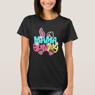 Groovy Mama Bunny  Happy Easter Mother's Day 2023 T-Shirt