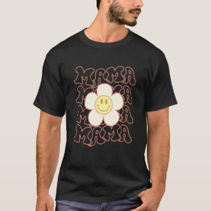 Groovy Mama Daisy Smile Gift Mother Mum Mummy Mama T-Shirt