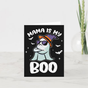 Groovy Mama Is My Boo Halloween Toddler Boys Girls Card