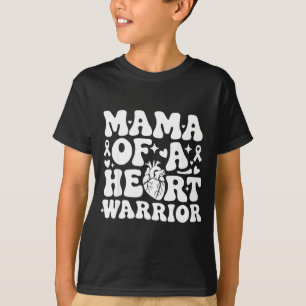 Groovy Mama Of A Heart Warrior Chd Awareness Heart T-Shirt