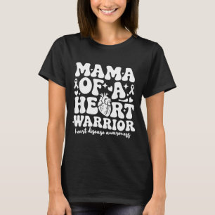 Groovy Mama Of A Heart Warrior Chd Awareness Heart T-Shirt