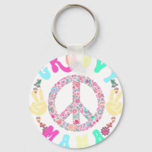 groovy mama, retro, vintage key ring