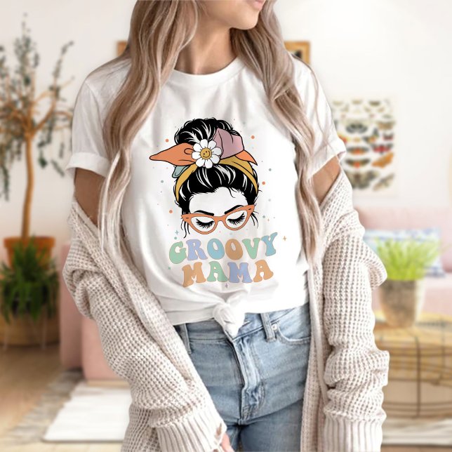 Groovy Mama Shirt, Retro Mama  T-Shirt (Creator Uploaded)