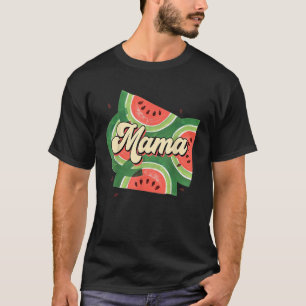 Groovy Mama Watermelon Summer Fruit Birthday Girl  T-Shirt