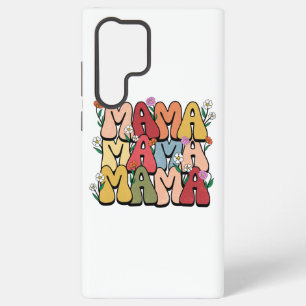Groovy "Mama" with Wildflowers Samsung Galaxy Case