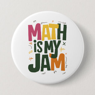 Groovy Math is My Jam First Day Back To School  7.5 Cm Round Badge