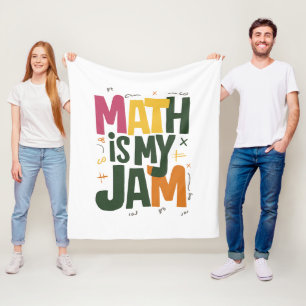 Groovy Math is My Jam First Day Back To School Fleece Blanket
