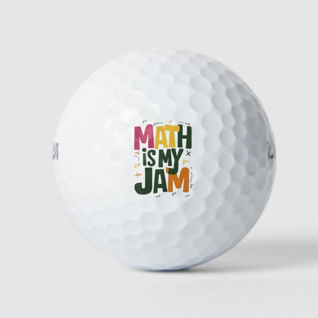 Groovy Math is My Jam First Day Back To School  Golf Balls (Front)