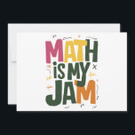 Groovy Math is My Jam First Day Back To School  Invitation<br><div class="desc">Groovy Math is My Jam First Day Back To School Math Teachers</div>