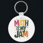 Groovy Math is My Jam First Day Back To School  Key Ring<br><div class="desc">Groovy Math is My Jam First Day Back To School Math Teachers</div>
