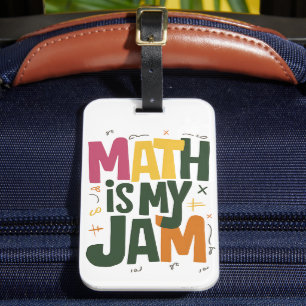 Groovy Math is My Jam First Day Back To School Luggage Tag