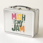 Groovy Math is My Jam First Day Back To School  Metal Lunch Box<br><div class="desc">Groovy Math is My Jam First Day Back To School Math Teachers</div>