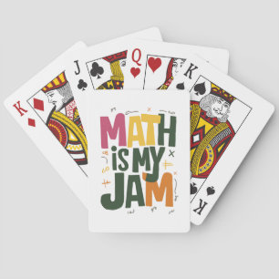 Groovy Math is My Jam First Day Back To School  Playing Cards