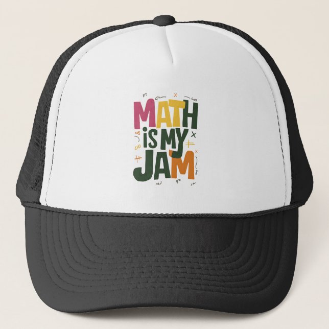 Groovy Math is My Jam First Day Back To School  Trucker Hat (Front)