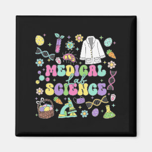 Groovy Medical Lab Science Easter Day Laboratory T Magnet