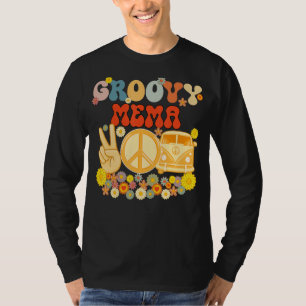 Groovy Mema Retro Matching Family Baby Shower Moth T-Shirt