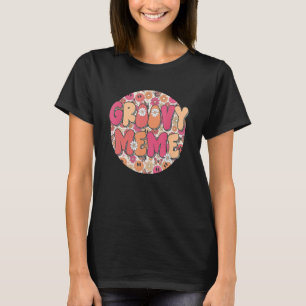 Groovy Meme Hippie Retro Groovy Flower Fall Vibes T-Shirt