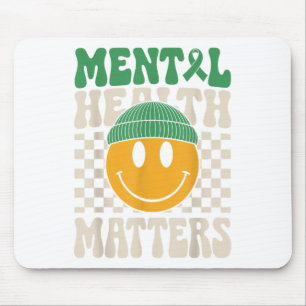 Groovy Mental Health Awareness Month Mental Health Mouse Pad