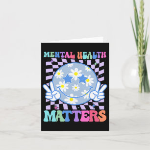 Groovy Mental Health Problems Flower Autism Smile Card