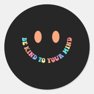 Groovy Mental Health S 2 Sided Health Awareness Classic Round Sticker