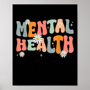 Groovy Mental Health S Human Brain Illness Awarene Poster
