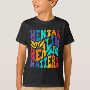 Groovy Mental Health S Human Brain Illness Awarene T-Shirt