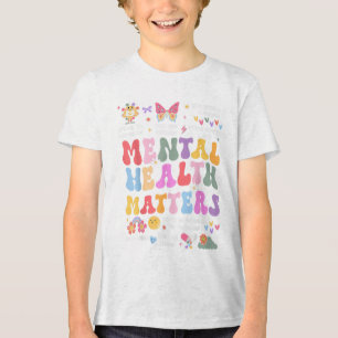 Groovy Mental Health S Mental Awareness Men Women  Tri-Blend Shirt