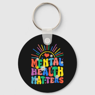 Groovy Mental Health S Mental Health Awareness Mon Key Ring