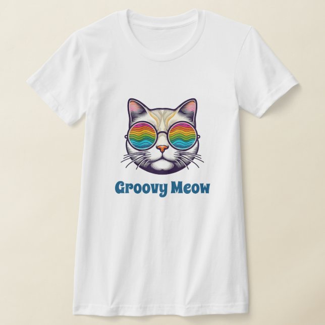 Groovy Meow T-Shirt (Laydown)