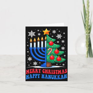 Groovy Merry Chrismukkah Happy Christmas Hanukkah Card