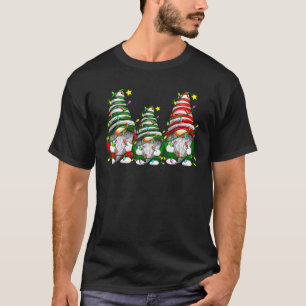 Groovy Merry Christmas Light Gnome Pyjamas Family T-Shirt