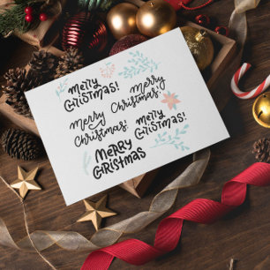 Groovy Merry Christmas Postcard