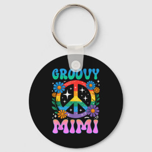Groovy Mimi Floral Hipe Funny Mother's Day Mom Wom Key Ring