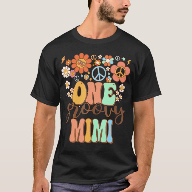 Groovy Mimi Grandma Birthday Matching Family Party T-Shirt (Front)