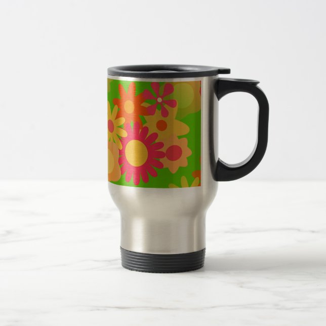 groovy mod floral travel mug (Right)