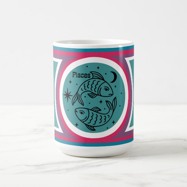 Groovy Mod Pisces Zodiac Mug (Center)