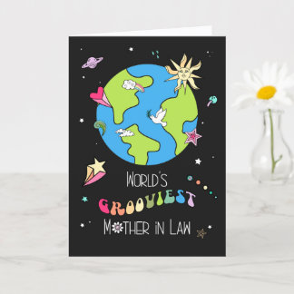 Groovy Mother in Law Mother's Day Card Trippy Art