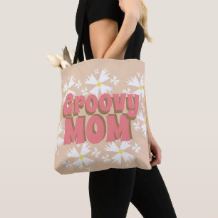 Groovy Mother's Day Mum Daisy Tote Bag