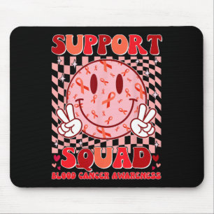 Groovy Motivational Support Squad Blood Cancer Awa Mouse Pad