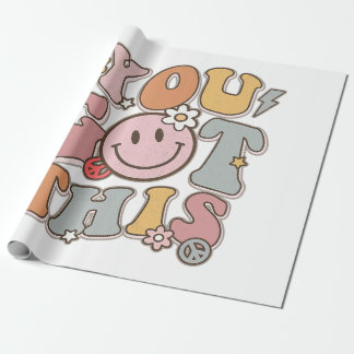 Groovy Motivational Testing Day Teacher Student Yo Wrapping Paper