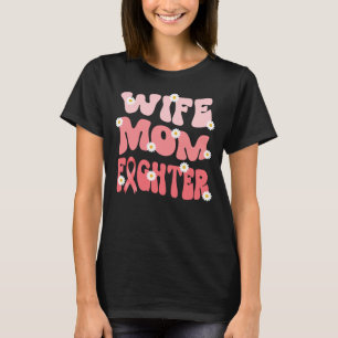 groovy mum wife fighter uterine cancer awareness   T-Shirt