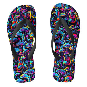 Groovy Mushrooms Pattern Jandals