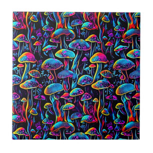 Groovy Mushrooms Pattern Tile